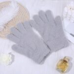 Knitted Gloves Winter Thermal Gloves, Thickened Fleece Lined Touchscreen Gloves