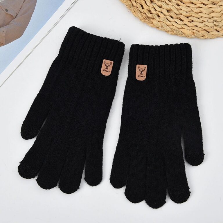 Adult Gloves Non-Slip Fleece-Lined Full Finger Driving Gloves
