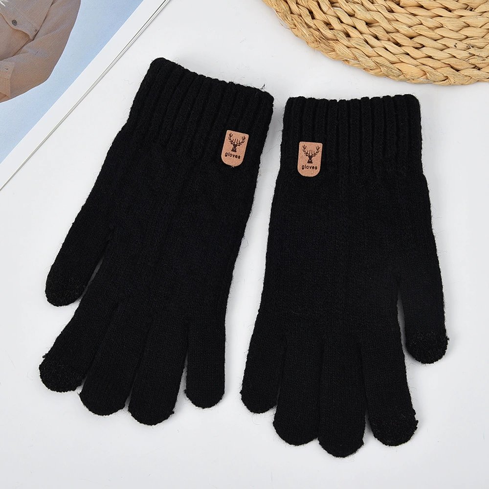 Adult Gloves Non-Slip Fleece-Lined Full Finger Driving Gloves