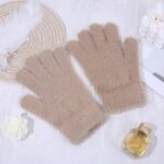 Knitted Gloves Winter Thermal Gloves, Thickened Fleece Lined Touchscreen Gloves