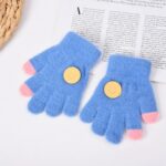 Children’s Gloves Baby Fleece-Lined Five-Finger Gloves