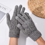Adult Gloves Non-Slip Fleece-Lined Full Finger Driving Gloves