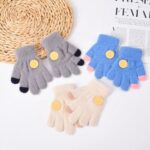 Children’s Gloves Baby Fleece-Lined Five-Finger Gloves