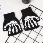Halloween-themed Glow-in-the-Dark Skull Gloves