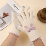 Adult Gloves Touchscreen Bow Knot Gloves