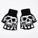 Halloween-themed Glow-in-the-Dark Skull Gloves
