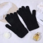 Knitted Gloves Winter Thermal Gloves, Thickened Fleece Lined Touchscreen Gloves