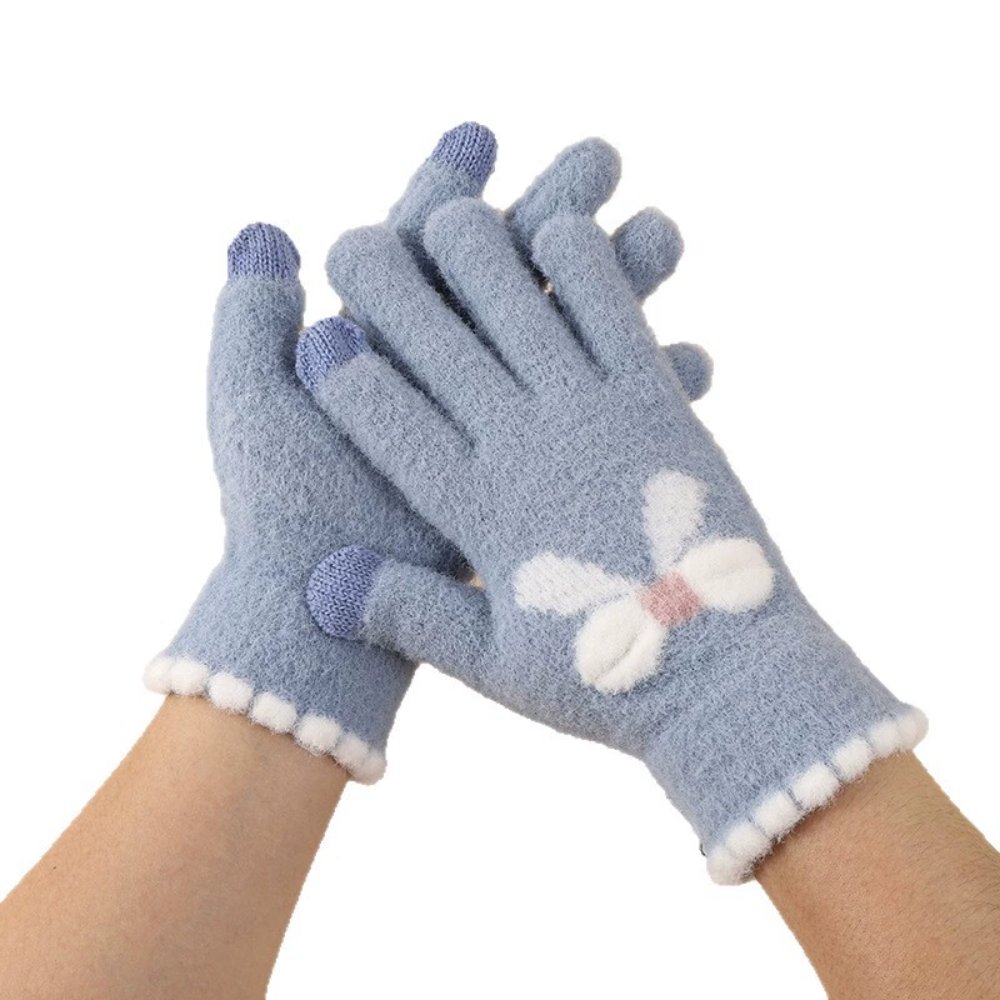 Adult Gloves Touchscreen Bow Knot Gloves