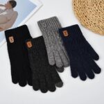 Adult Gloves Non-Slip Fleece-Lined Full Finger Driving Gloves