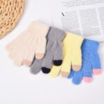 Children’s Gloves Baby Fleece-Lined Five-Finger Gloves