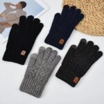 Adult Gloves Non-Slip Fleece-Lined Full Finger Driving Gloves