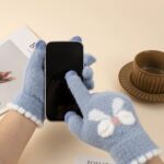 Adult Gloves Touchscreen Bow Knot Gloves
